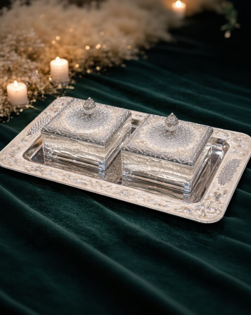 Royal Crystal Twin Box Serving Set
