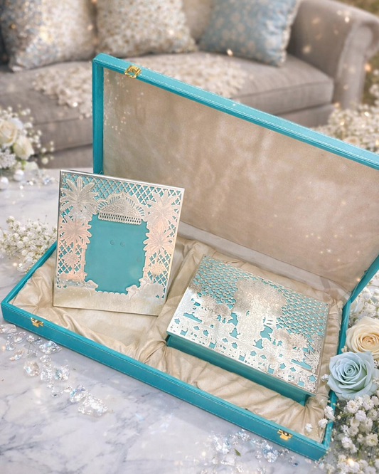 Royal Wedding Invitation Box – Premium Laser Cut Wedding Card with Gift Box