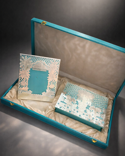 Royal Wedding Invitation Box – Premium Laser Cut Wedding Card with Gift Box